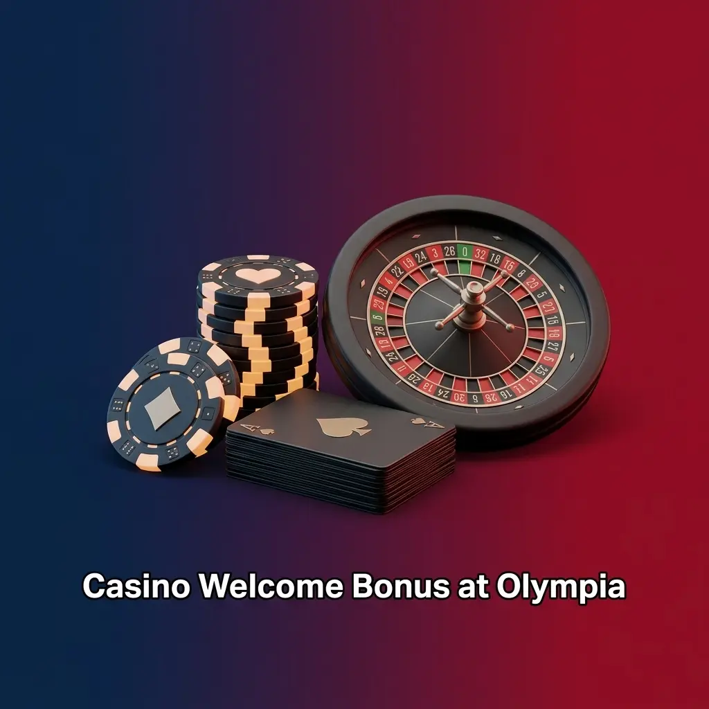 Olympia Casino welcome bonus: 100% match up to 10,000 AUD plus 75 free spins on your first qualifying deposit.
