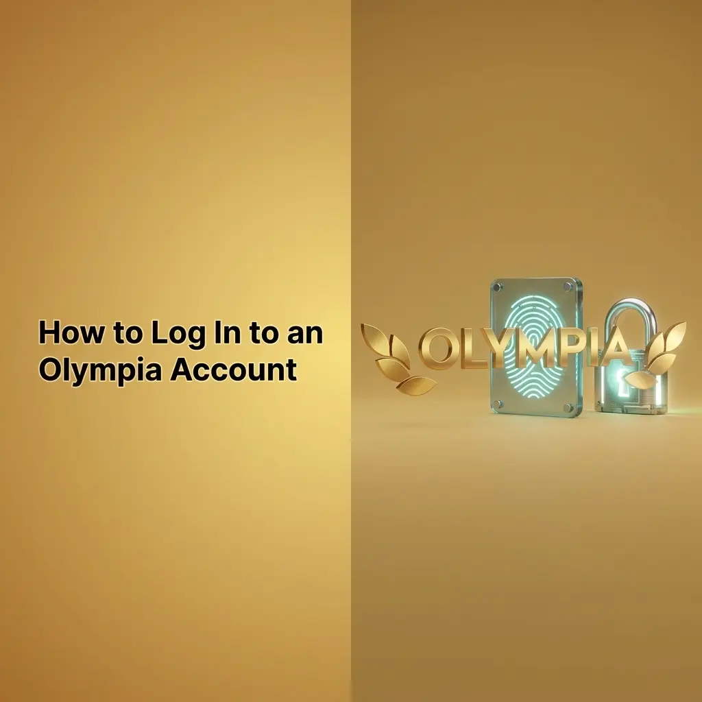 Screenshot showing steps to log in to an Olympia account using email or mobile number and password.