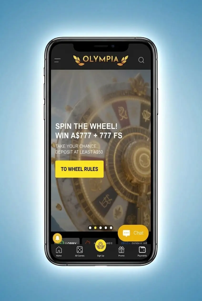 Screenshot showing Android APK installation and setup steps for the Olympia app download page