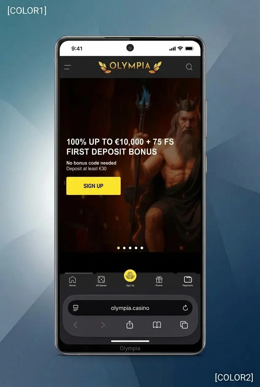 Step-by-step iOS installation screenshot showing profile install and trust setup for the Olympia app