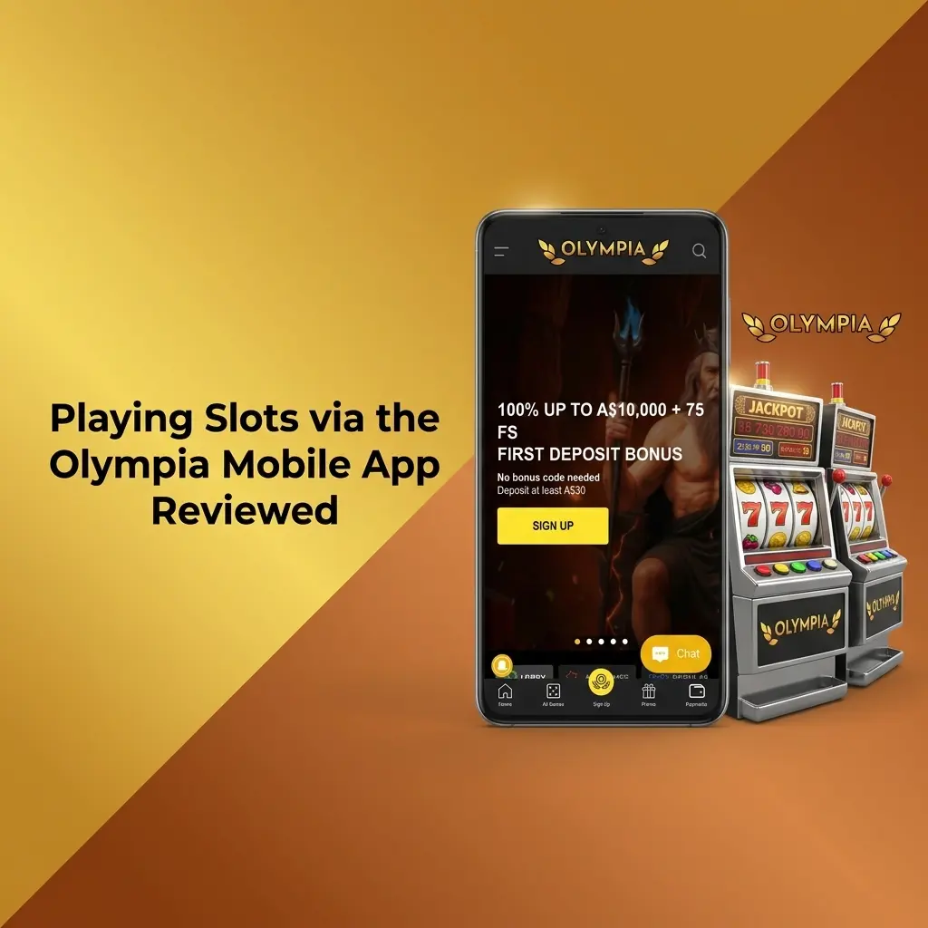 Review of playing slots on the Olympia mobile app, a browser-based progressive web app added to your home screen.