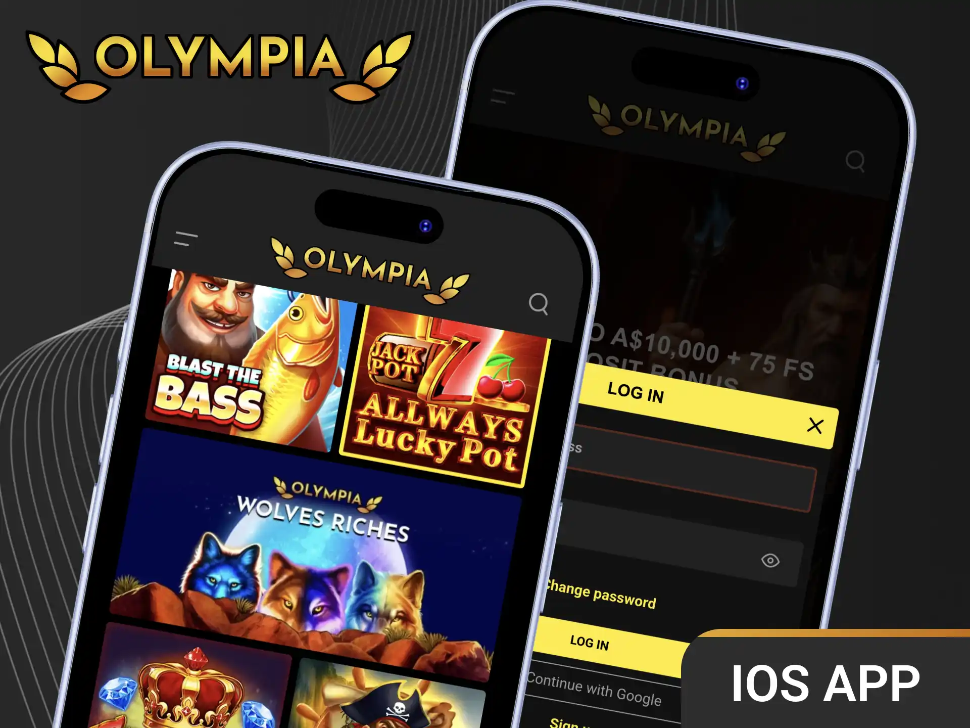 Follow the simple iOS app installation guide to start playing on Olympia Casino.