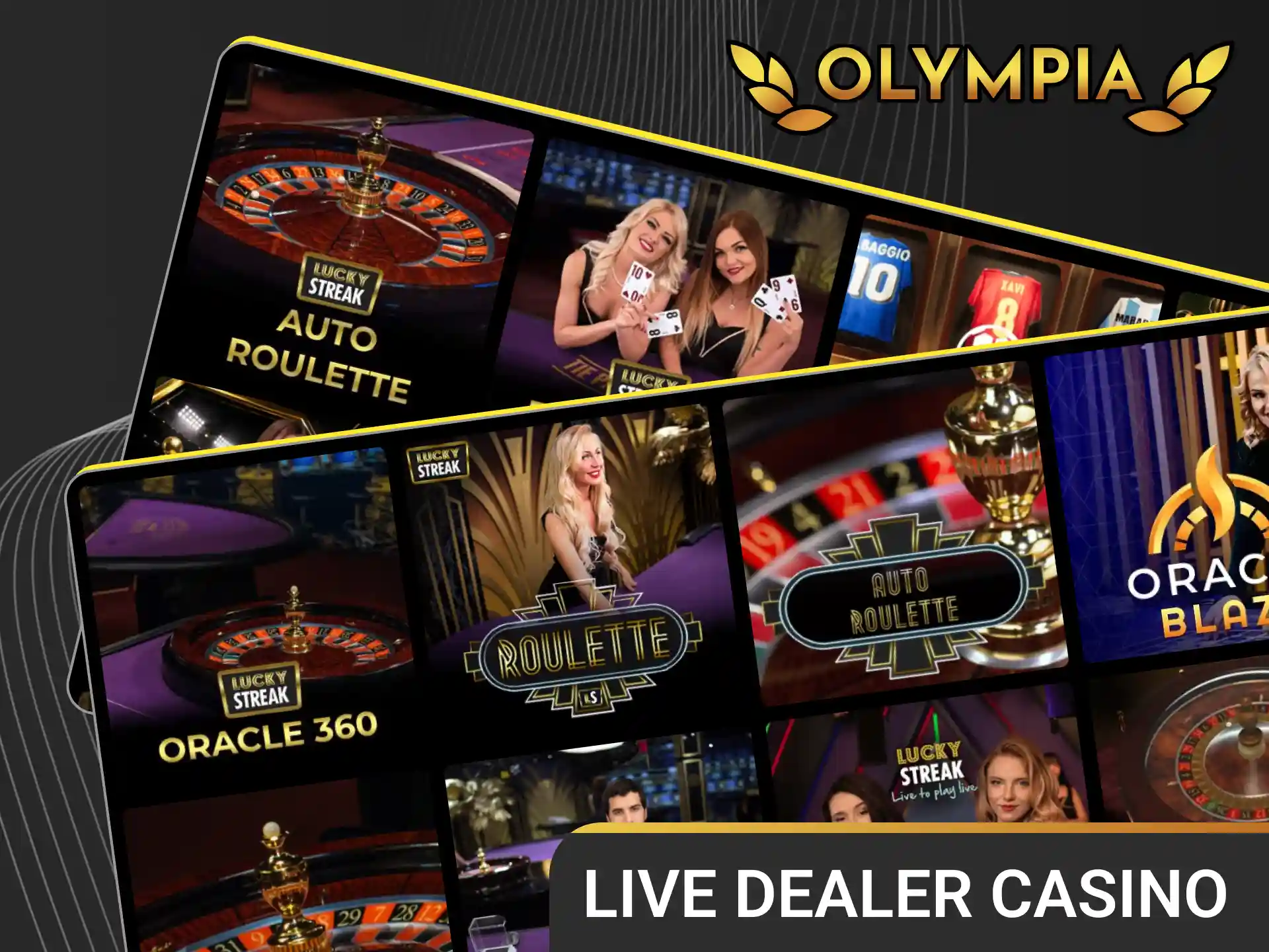 Test your skills with real dealers in our Olympia Casino live casino evaluation.
