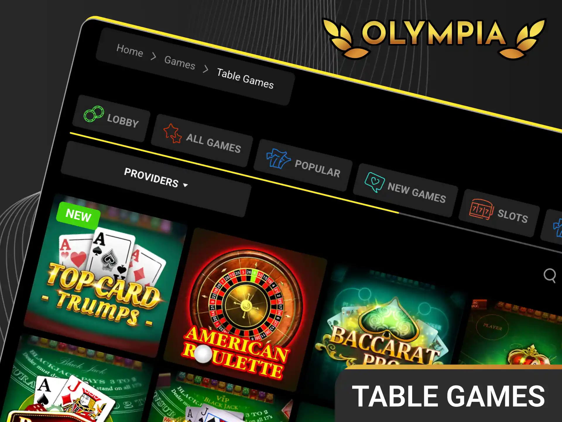 Test your favorite strategy on classic table games at Olympia Casino Australia.